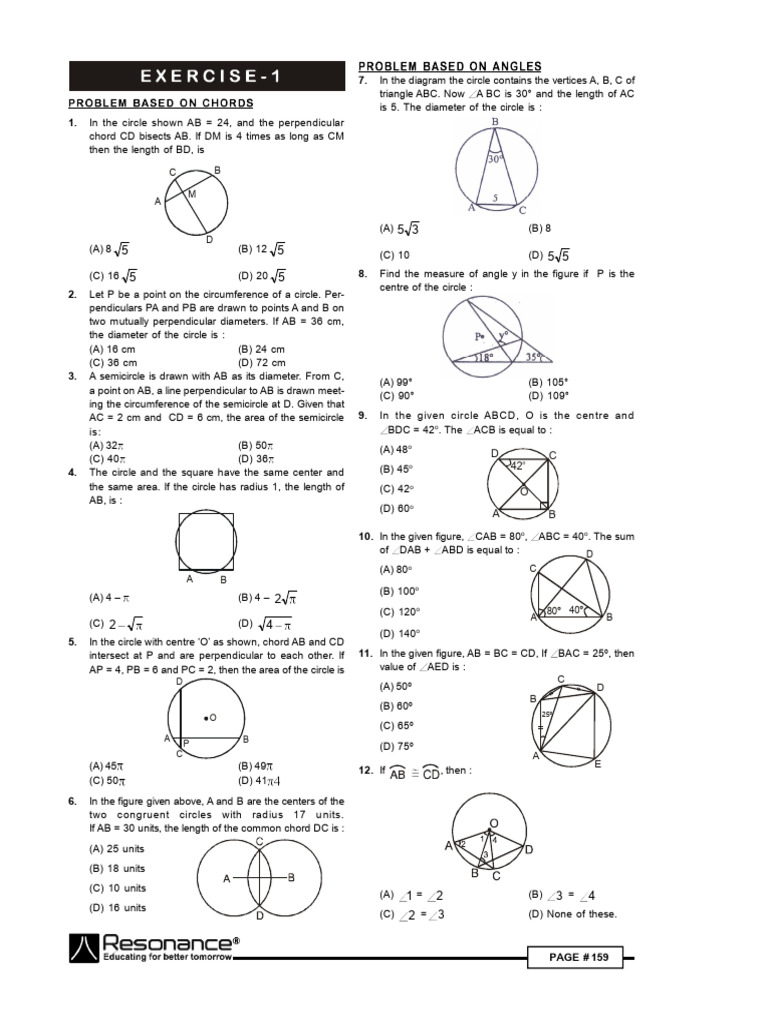 circle resonance class 10 | PDF