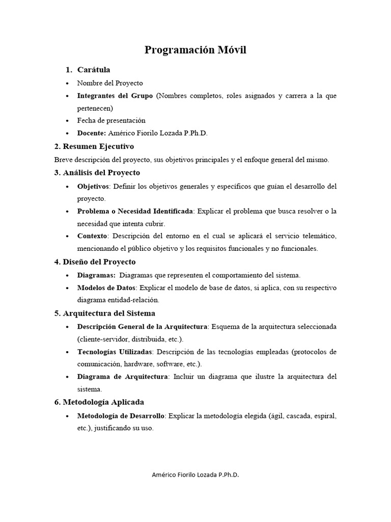 Estructura Proyecto Movil | PDF