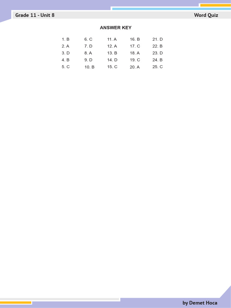 11.8 Anwer Key | PDF