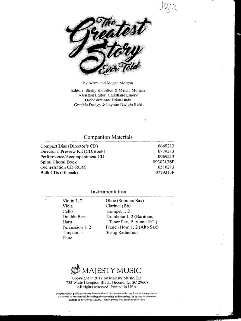 The Greatest Story Ever Told PDF