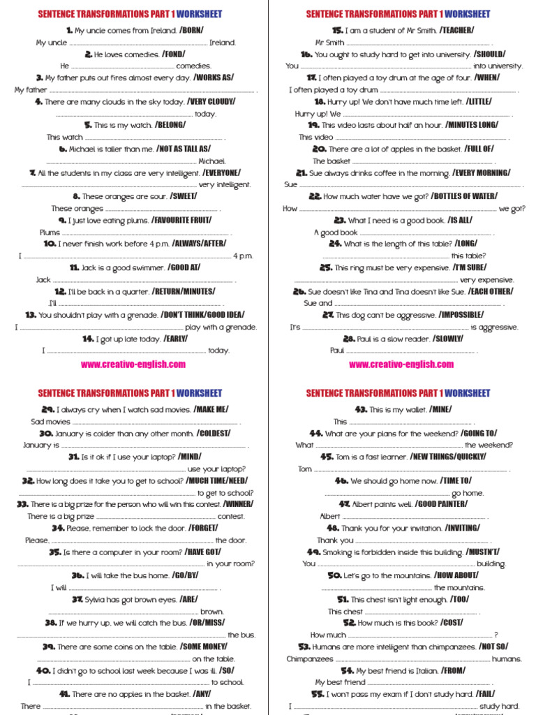 CPE SENTENCE TRANSFORMATIONS ON VERB PATTERNS visual data 5