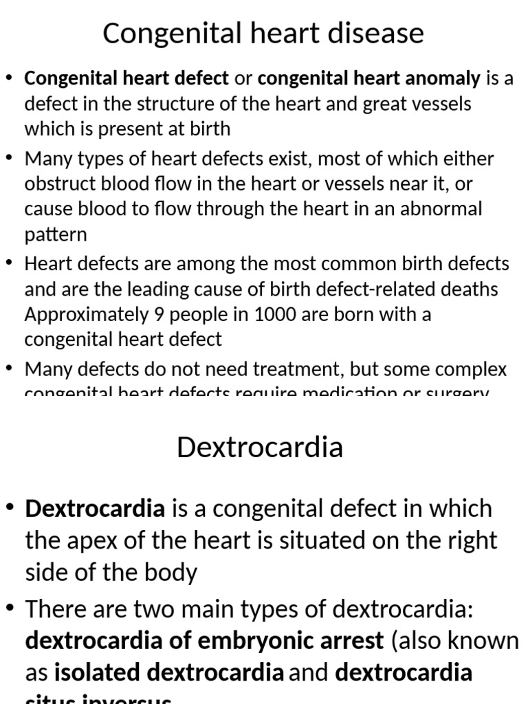 Paedics..congenital Heart Deffects | PDF | Congenital Heart Defect ...