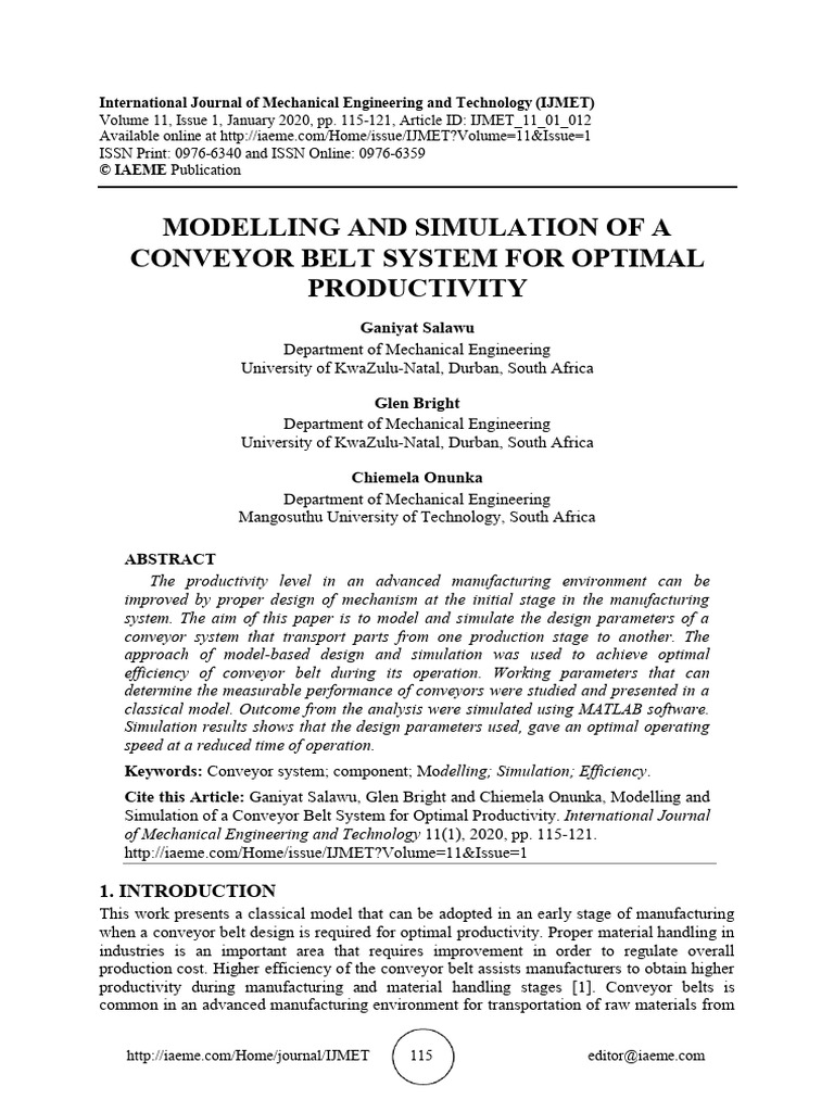 Modelling and Simulation of A | PDF