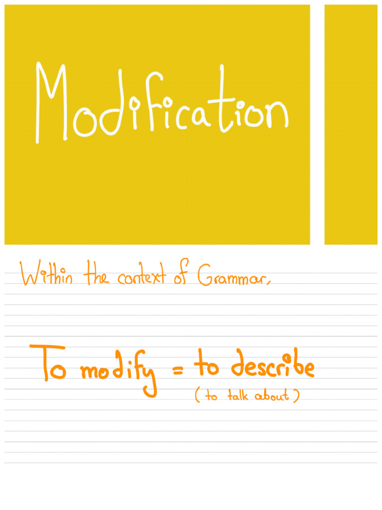 Modification | PDF