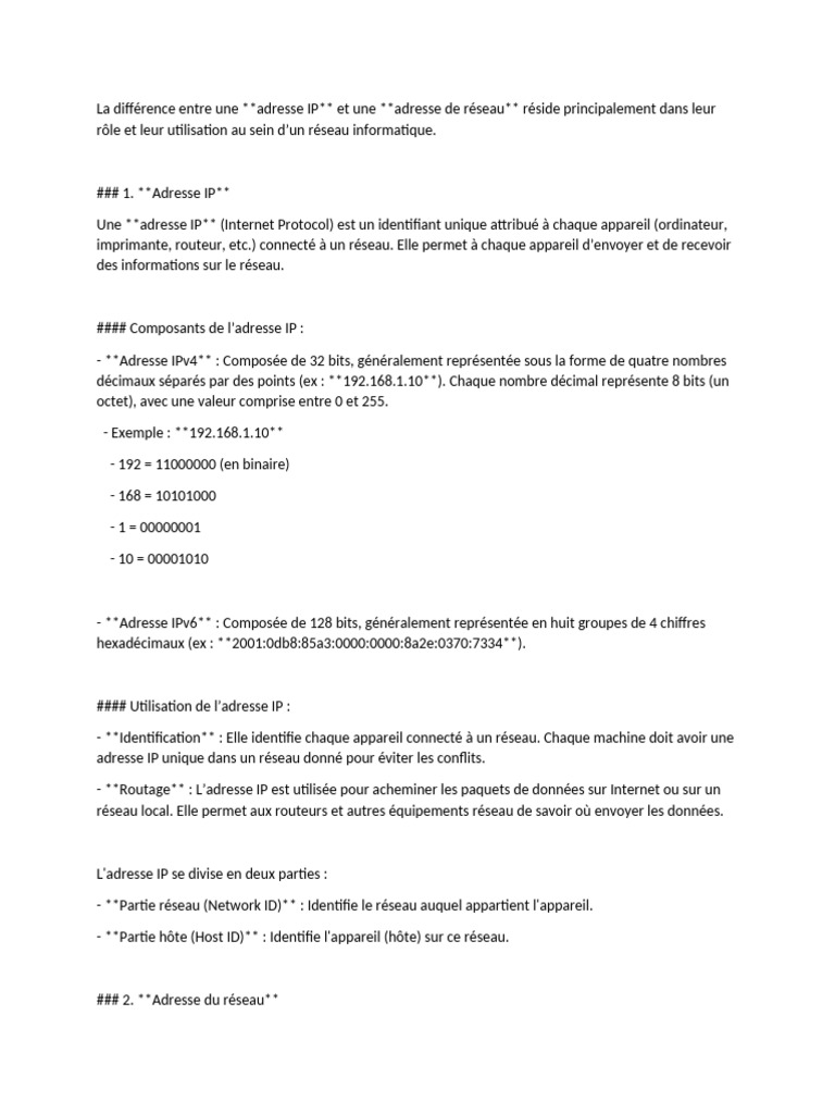 La Différence Entre Une | PDF