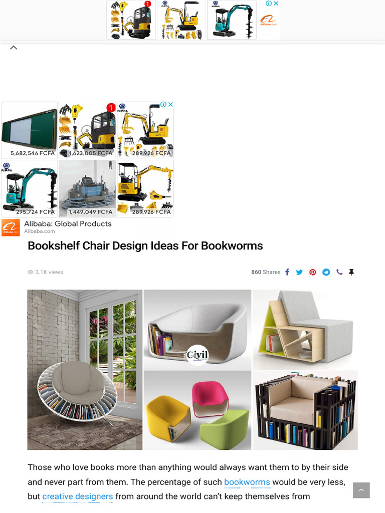 Bookshelf Chair Design Ideas For Bookworms - Engineering Discoveries | PDF