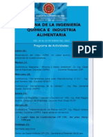 Semana de La Ingeniería Química e Industria Alimentaria