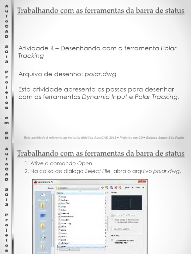 3.4. Desenhando Com A Ferramenta Polar Tracking | PDF