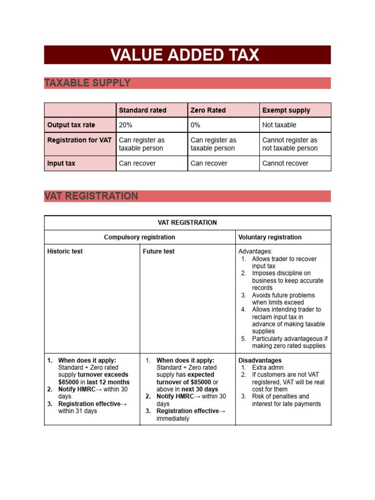 Value Added Tax: Taxable Supply | PDF