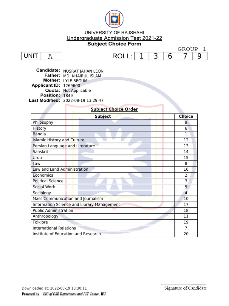 Choice-Form A13679 | PDF