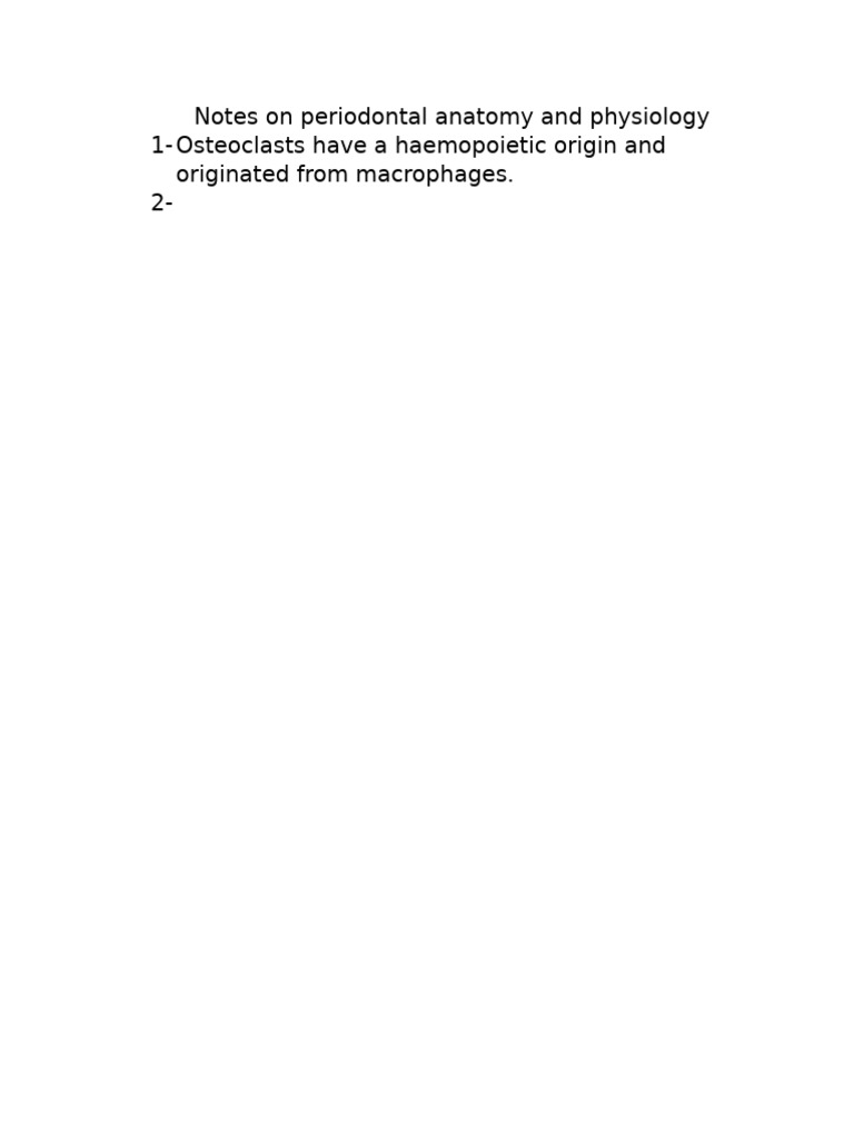 Notes On Periodontal Anatomy and Physiology | PDF