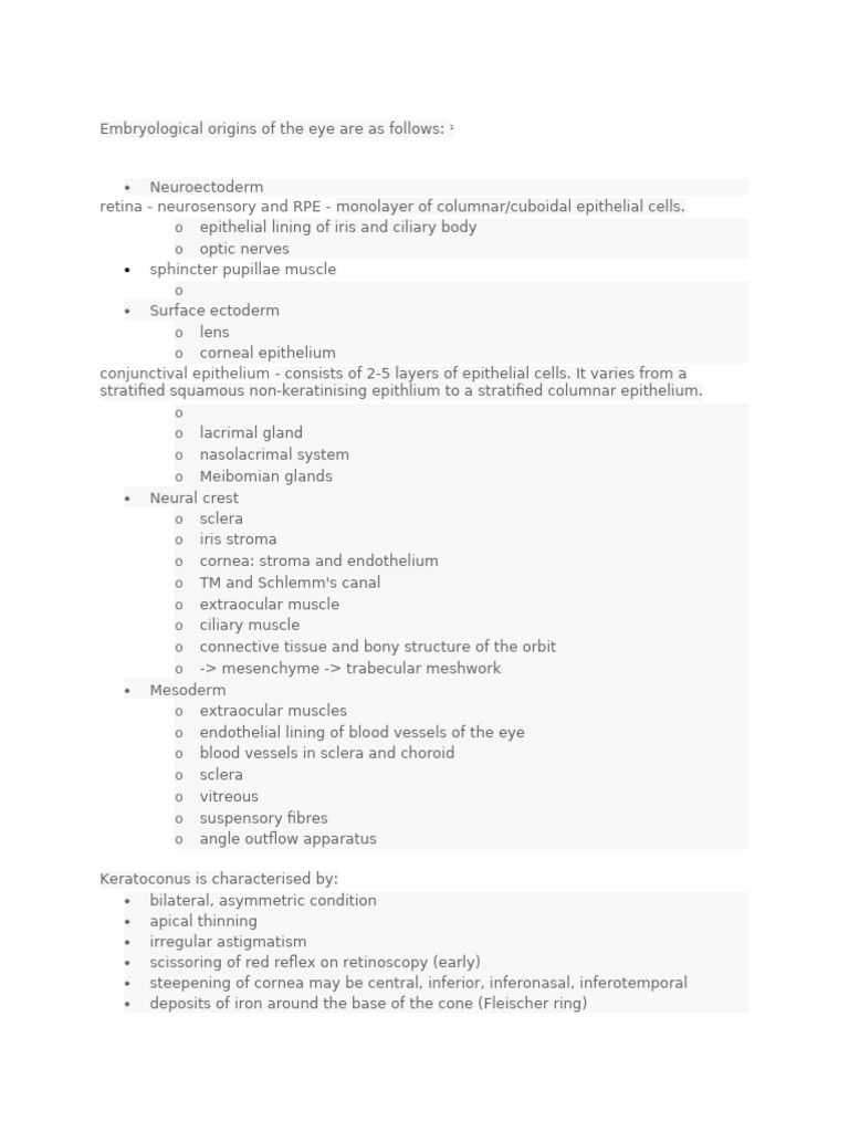 anatomy Ophthalmology notes | PDF