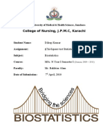 Biostatistict Assignment