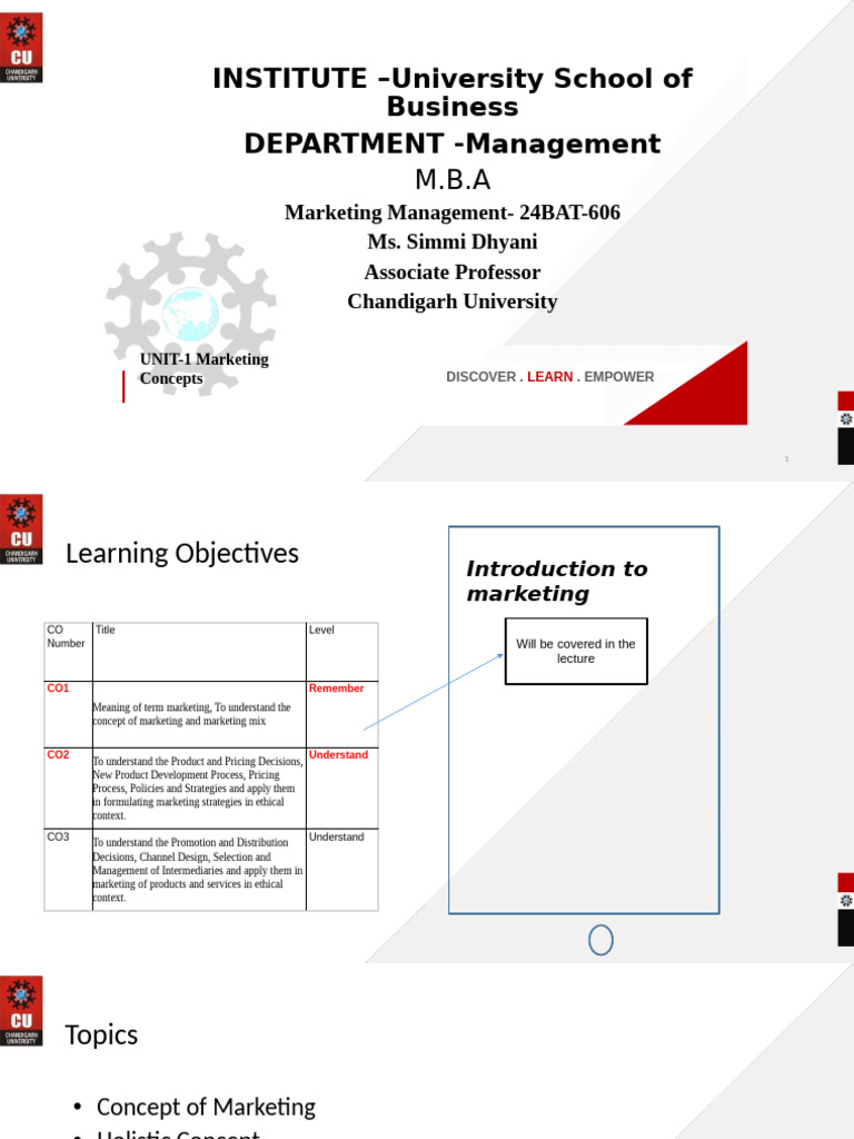 Lecture 1.1.3 Marketing Philosophies | PDF