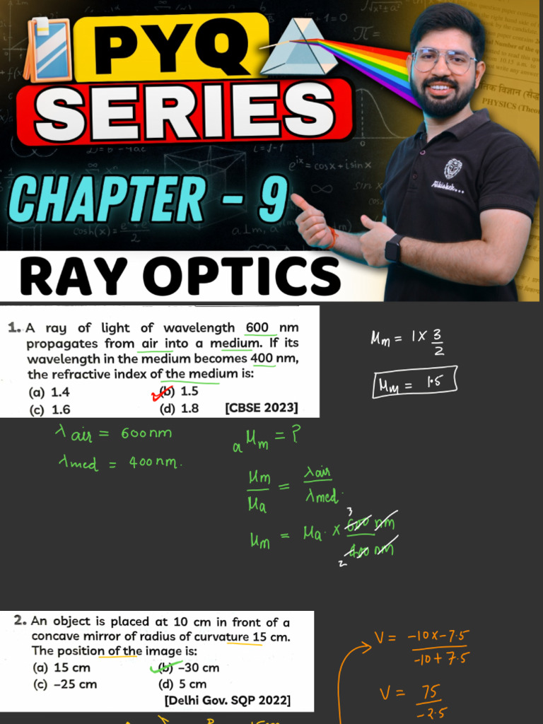 Part 1 & 2 PYQ Ray Optics | PDF
