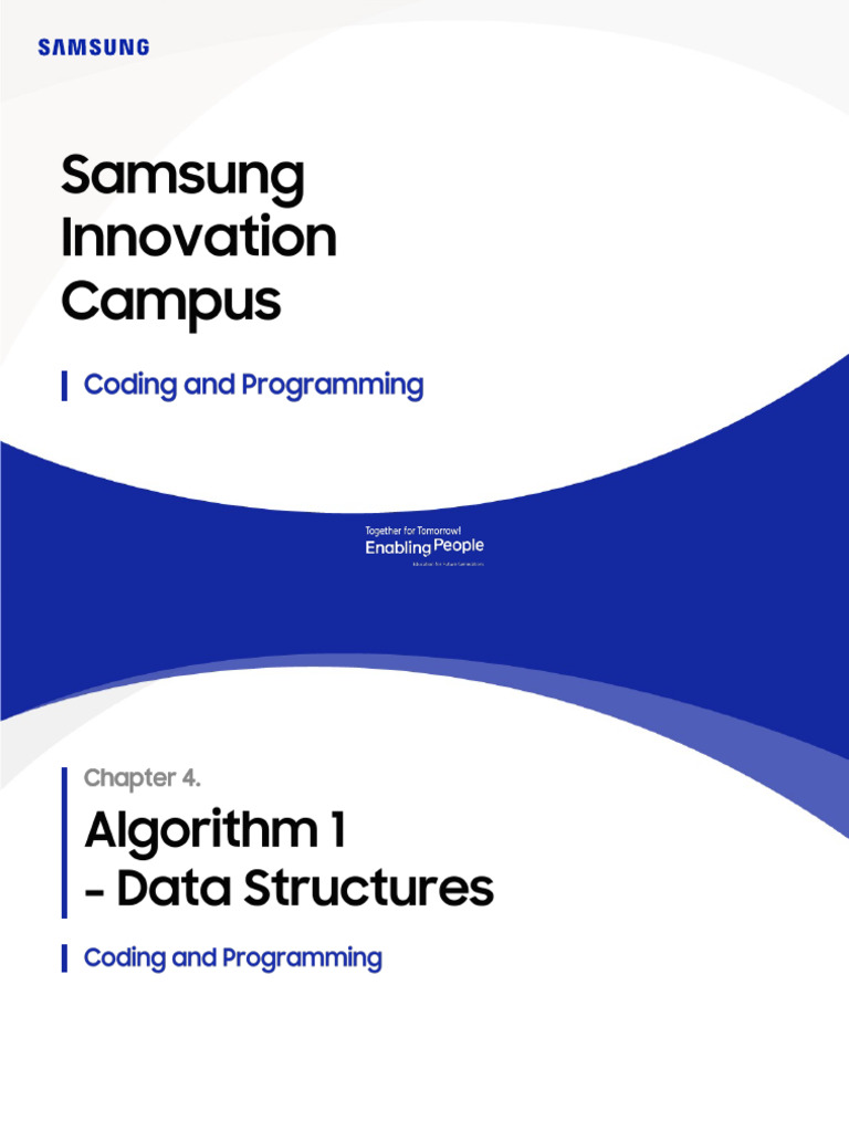 SIC - C - P - Chapter 4. Algorithm 1 - Data Structures - v1.1 | PDF