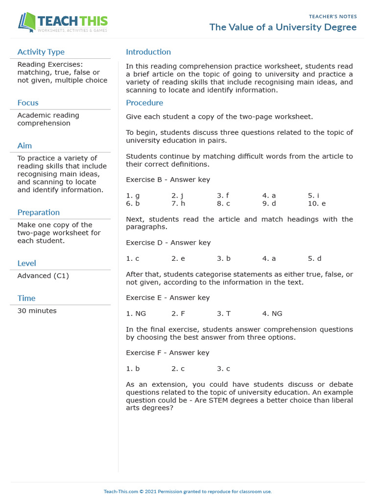 The Value of A University Degree | PDF