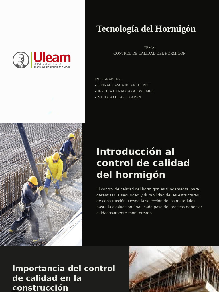 Grupo - 3 Control de Calidad Del Hormigón | PDF | Hormigón