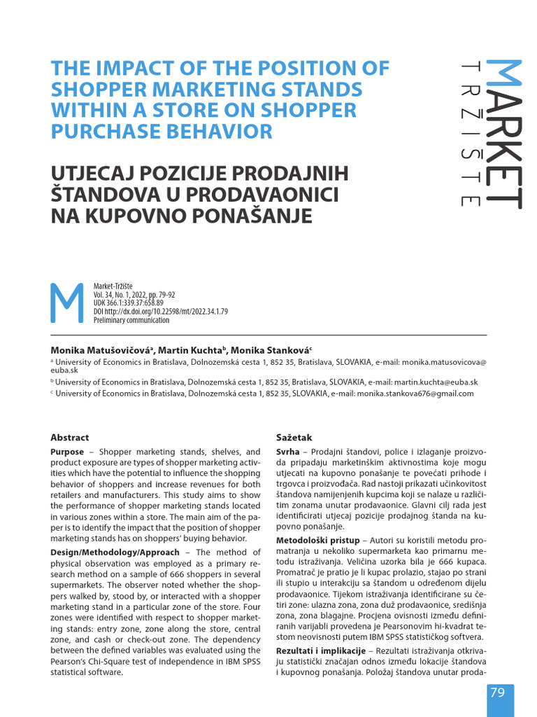 Shopper Marketing Stand Position Effects | PDF | Chi Squared Test | Retail