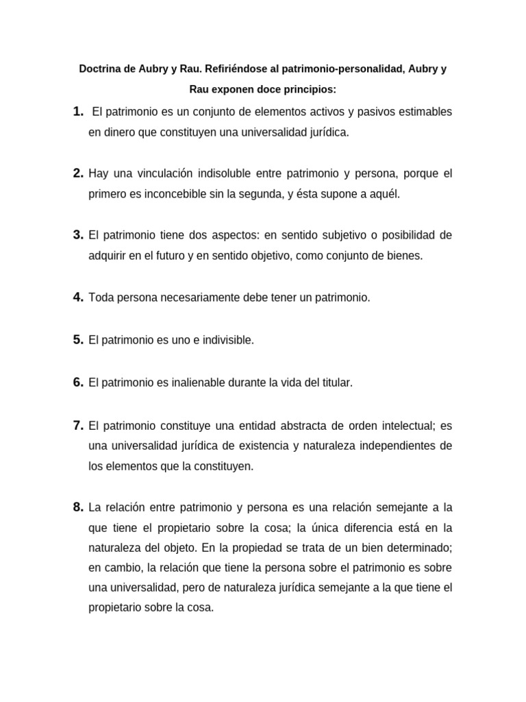 Doctrina de Aubry y Rau | PDF