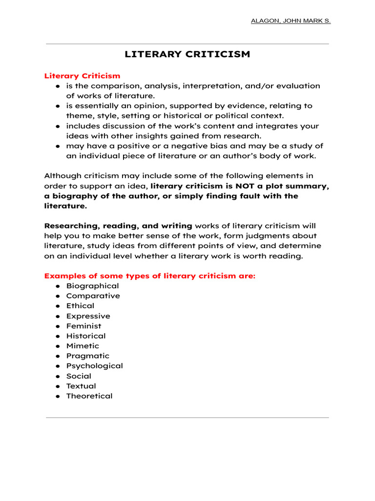 LIT.CRIT. REVIEWER | PDF