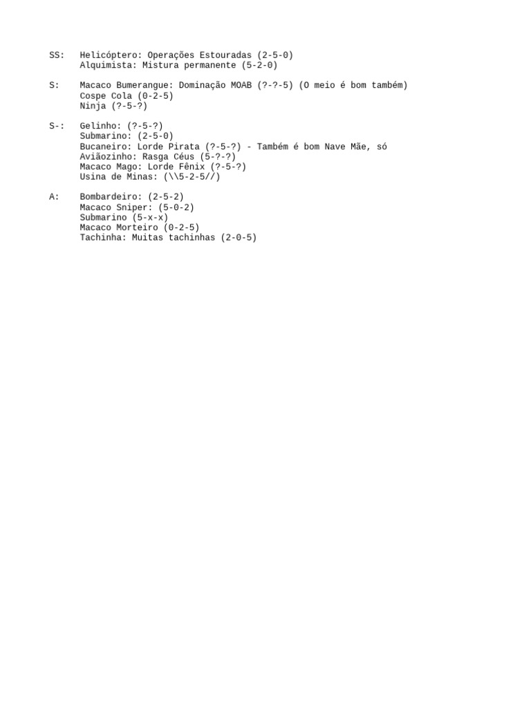Bloons tier list pdf