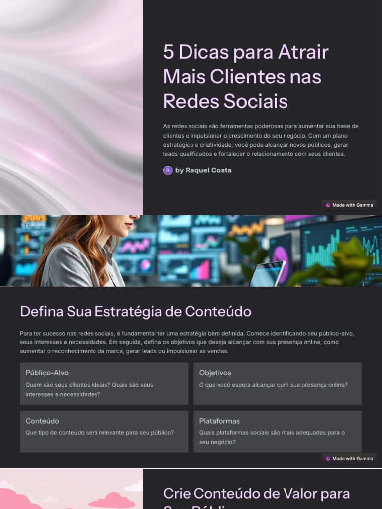 5 Dicas para Atrair Mais Clientes Nas Redes Sociais | PDF