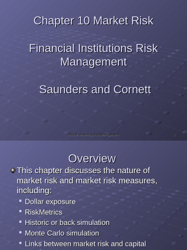 Market Risk Presentation Chapter 10 | PDF
