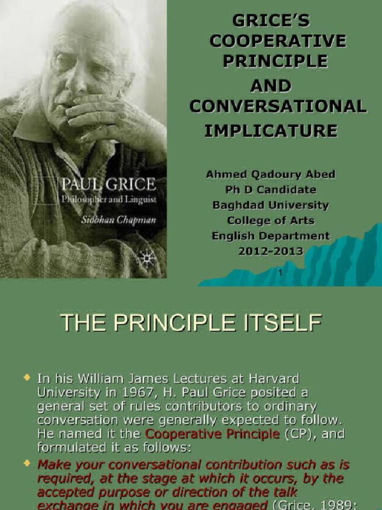 Cooperative Principles | PDF