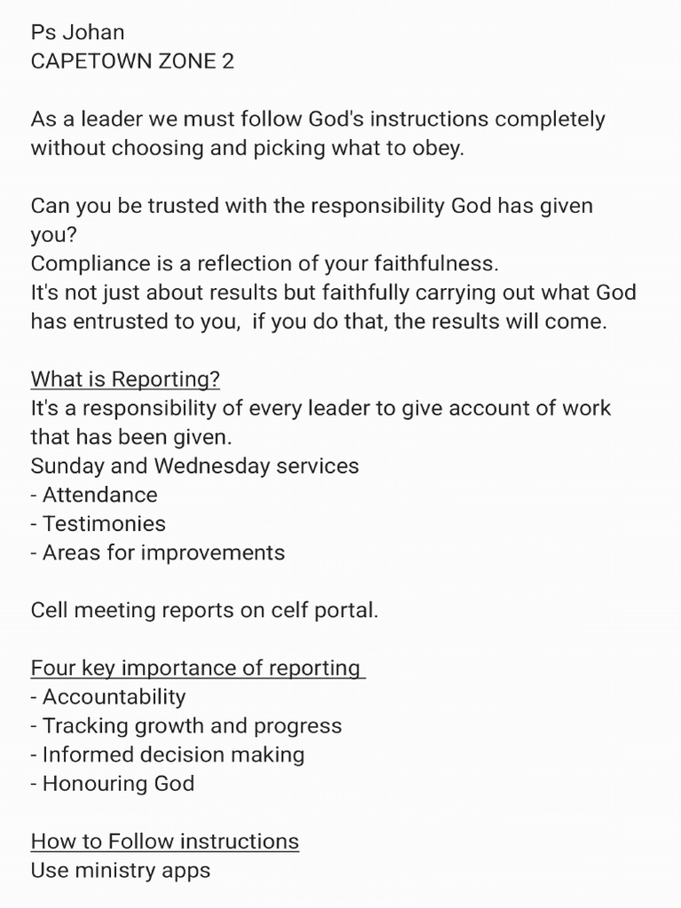 Global Cell Leaders Conference With PS Chris | PDF