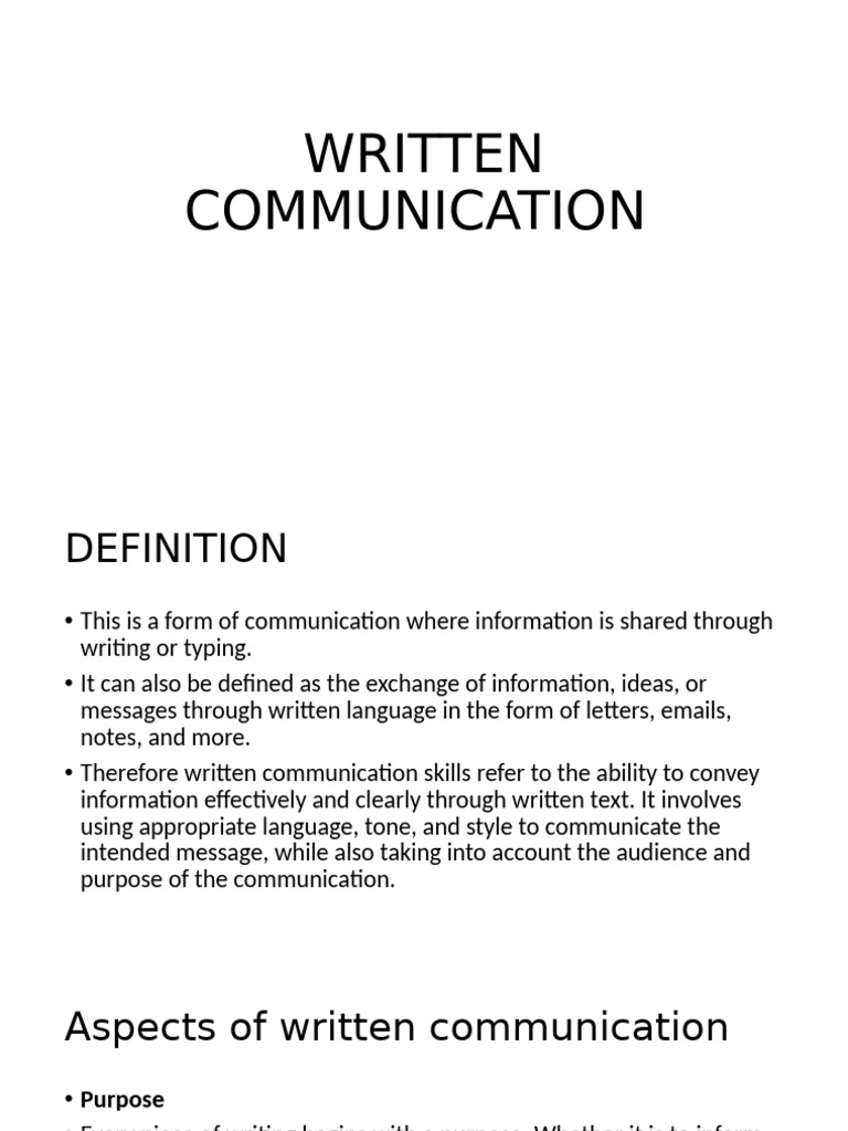 Written communication real pdf