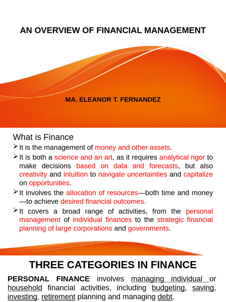 P1 An Overview of Financial Management | PDF