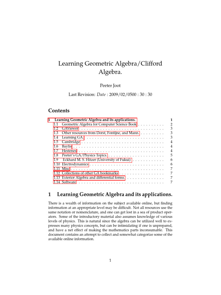 Learning Geometric Algebra and Clifford Algebra | PDF