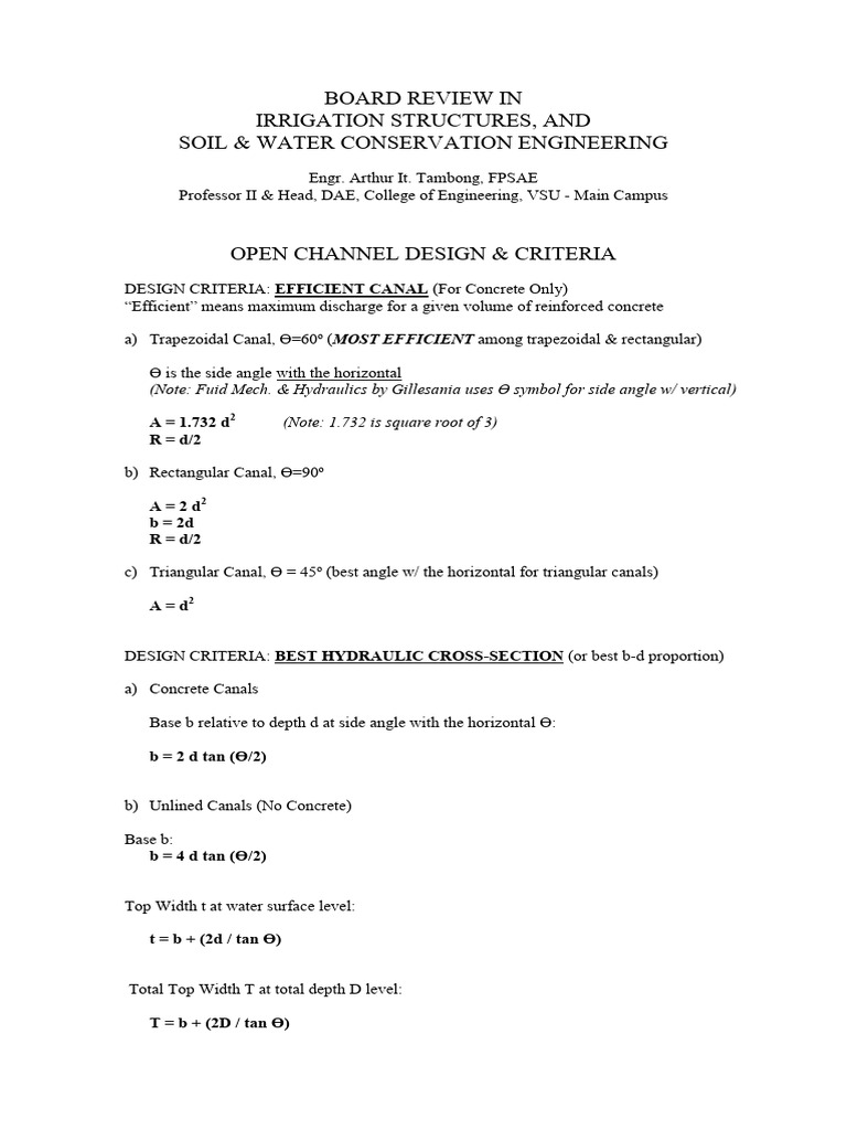 SWCE Review Problems With Solns and Formulas | PDF