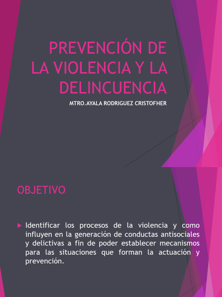 Prevención de La Violencia y de La Delicuencia | PDF