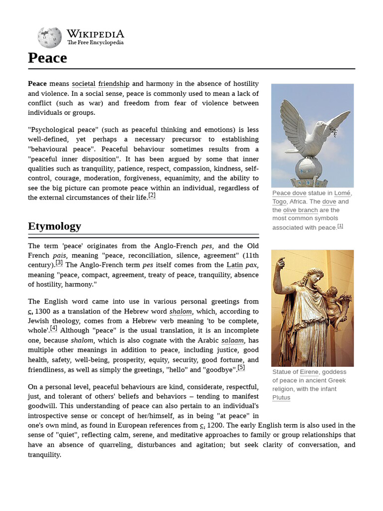 Peace | PDF