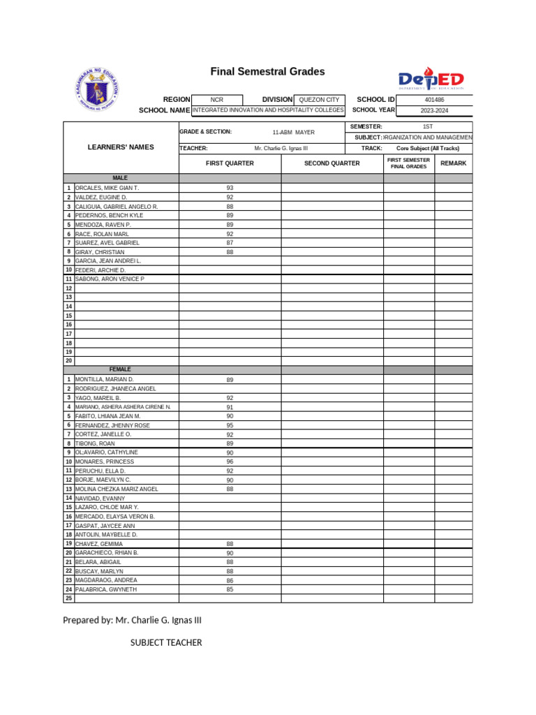 Grade | PDF