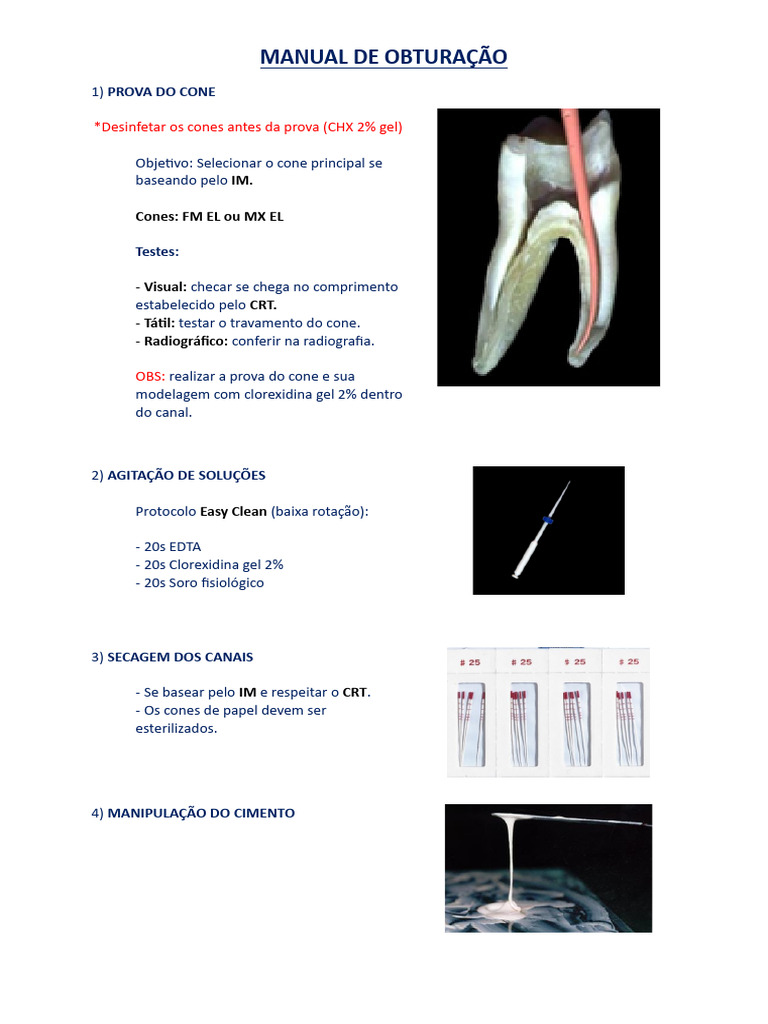 Manual de Obturação | PDF