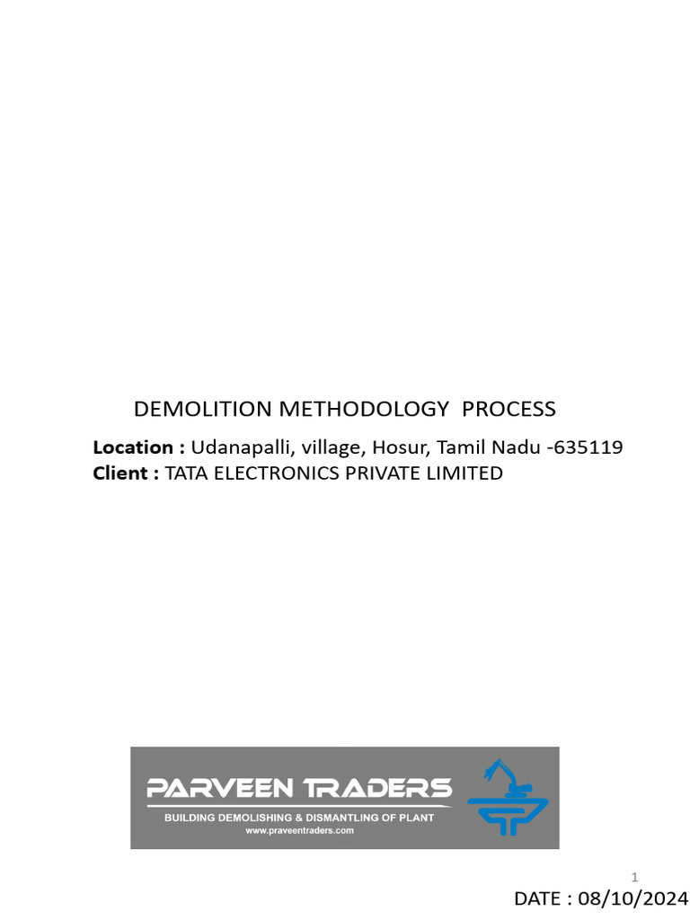 Tepl Demolition - Parveen Traders | PDF