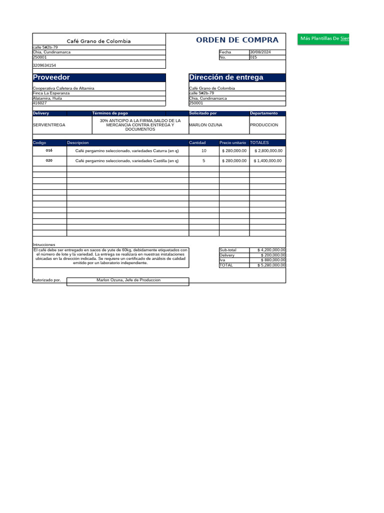 Orden de Compra | PDF