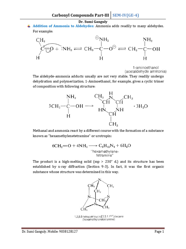 Carbonyl Compounds | PDF