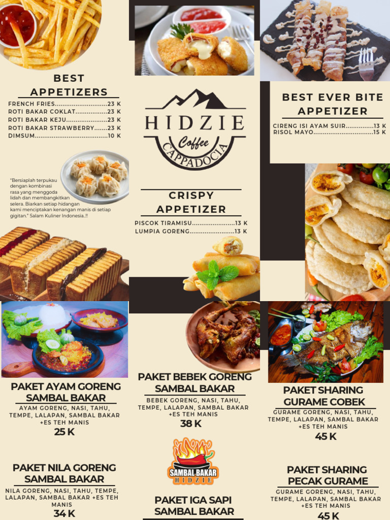 Buku Menu Baru Cappadoccia X Sambak (Cetak Flayer) | PDF