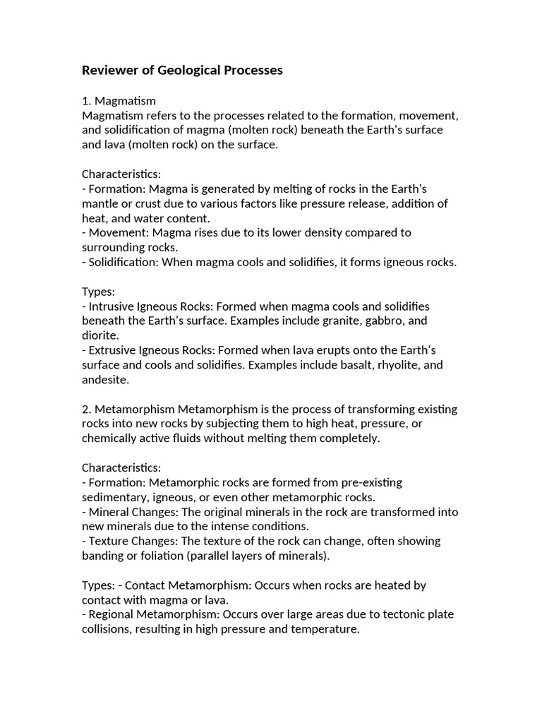 Reviewer of Geological Processes | PDF
