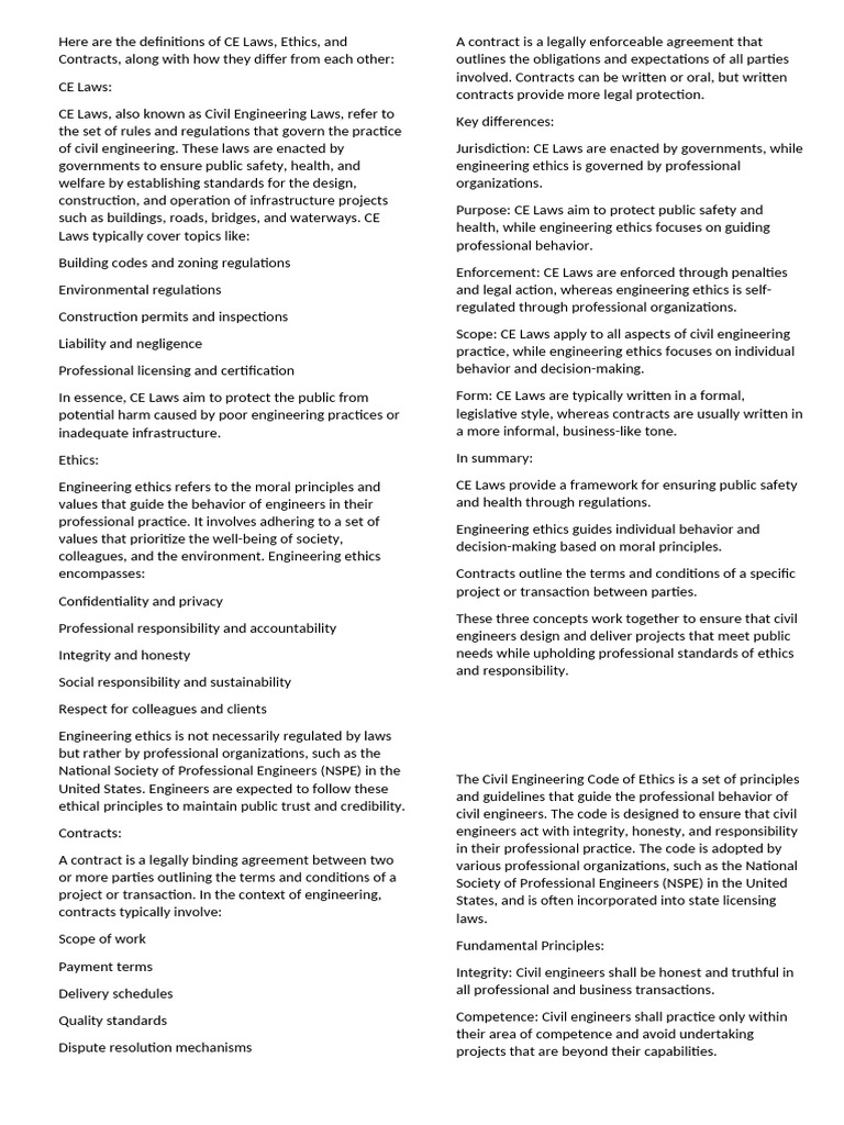 ACT 1 CE Laws | PDF