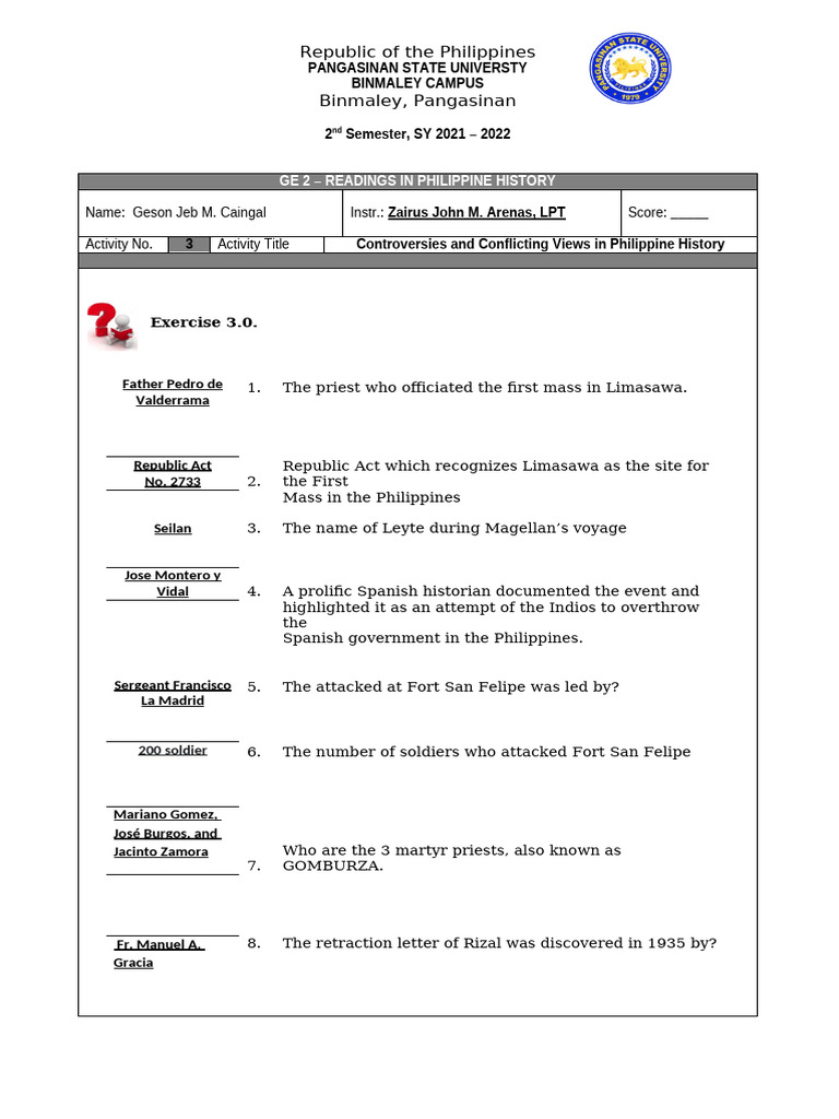 Learning Activity 3 (1) | PDF