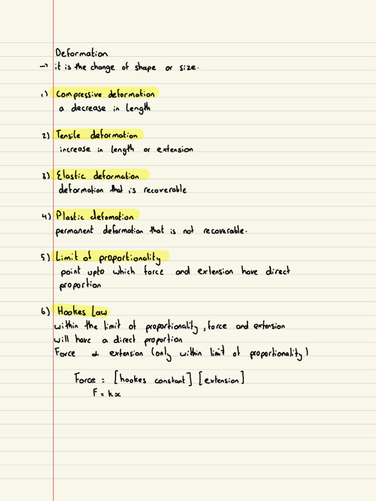Deformation Notes | PDF