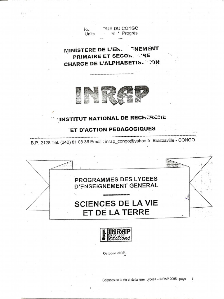 Programme SVT PC | PDF