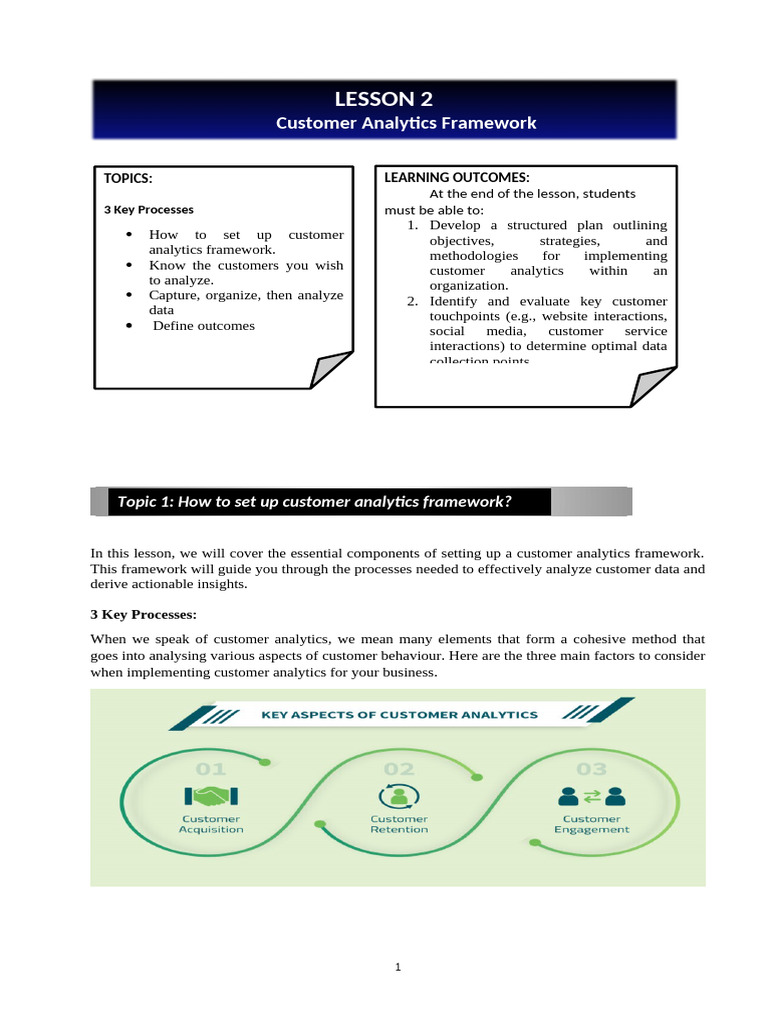 Lesson 2 - Customer Analytics | PDF