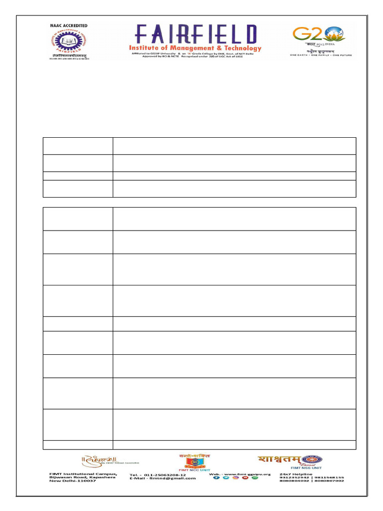 BCA Lesson Plan | PDF