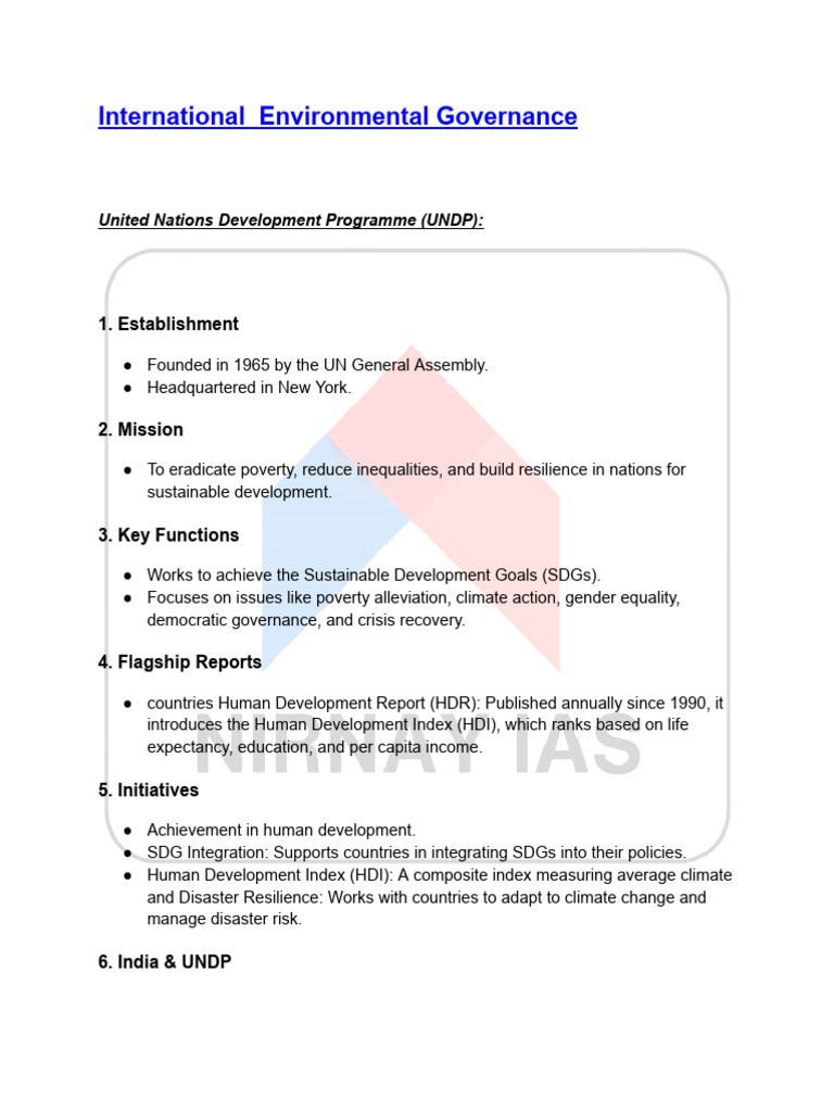 International Environmental Governance Pdf